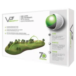 TaylorMade V3 Soft Golf Balls 5 TaylorMade V3 Soft Golf Balls -TaylorMade Shop 2019v3softgolfballswhite3