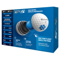 TaylorMade TP5 Golf Balls 5 TaylorMade TP5 Golf Balls -TaylorMade Shop 2021tp5ballswhite3