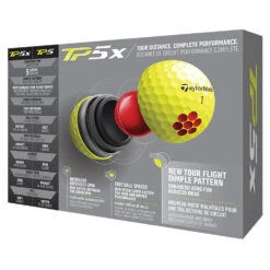 TaylorMade TP5x Golf Balls 5 TaylorMade TP5x Golf Balls -TaylorMade Shop 2021tp5xballsyellow3