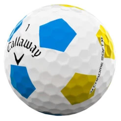 Callaway Chrome Soft Truvis Golf Balls 6 Callaway Chrome Soft Truvis Golf Balls -TaylorMade Shop Callaway 2022 Chrome Soft Truvis Golf Balls White Blue Yellow 3