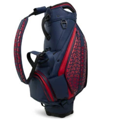 J.Lindeberg Print Golf Tour Staff Bag 6 J.Lindeberg Print Golf Tour Staff Bag -TaylorMade Shop J Lindeberg Print Golf Tour Staff Bag Bridge Swirl Red JL Navy Barbados Cherry 3