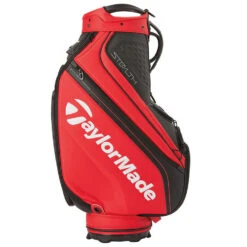 TaylorMade 2022 Stealth Golf Tour Staff Bag -TaylorMade Shop TaylorMade 2022 Tour Staff Bag Black Red 3