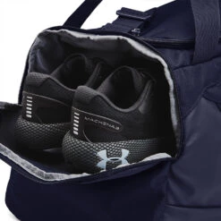 Under Armour Undeniable 5.0 Golf Duffle Bag -TaylorMade Shop Under Armour Undeniable 5.0 Duffle Bag Midnight Navy Midnight Navy Metallic Silver 4