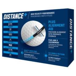 TaylorMade England Distance Plus Golf Balls -TaylorMade Shop distanceplusballswhite3