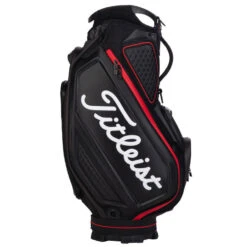 Titleist Jet Black Golf Tour Staff Bag -TaylorMade Shop jetblackstafftourbagblackred4