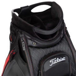 Titleist Jet Black Golf Tour Staff Bag -TaylorMade Shop jetblackstafftourbagblackred5