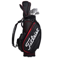 Titleist Jet Black Golf Tour Staff Bag -TaylorMade Shop jetblackstafftourbagblackred6